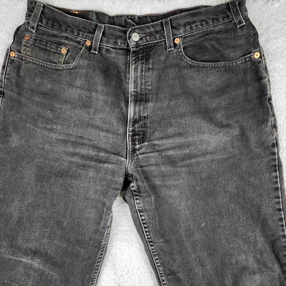 Levi's 550 Relaxed Fit Jeans Mens 38x32 Black Denim VTG 90s Y2K Grunge Skater - Picture 5 of 14